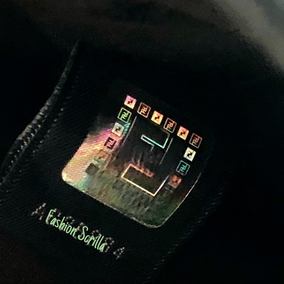 Fendi Baguette Zucchino FF Motif Mini Black Hand Bag Shoulder Bag - Picture 7 of 7